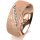 Ring 14 Karat Rotgold 7.0 mm kreismatt 6 Brillanten G vs Gesamt 0,080ct