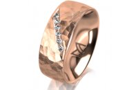 Ring 14 Karat Rotgold 7.0 mm diamantmatt 6 Brillanten G...