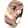Ring 14 Karat Rotgold 7.0 mm poliert 5 Brillanten G vs Gesamt 0,095ct