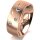 Ring 14 Karat Rotgold 7.0 mm l&auml;ngsmatt 5 Brillanten G vs Gesamt 0,095ct