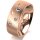 Ring 14 Karat Rotgold 7.0 mm sandmatt 5 Brillanten G vs Gesamt 0,095ct
