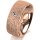 Ring 18 Karat Rotgold 7.0 mm kristallmatt 1 Brillant G vs 0,050ct
