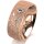 Ring 18 Karat Rotgold 7.0 mm kristallmatt 3 Brillanten G vs Gesamt 0,070ct