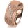 Ring 18 Karat Rotgold 7.0 mm kristallmatt 6 Brillanten G vs Gesamt 0,080ct