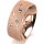 Ring 18 Karat Rotgold 7.0 mm kreismatt 5 Brillanten G vs Gesamt 0,095ct