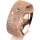 Ring 18 Karat Rotgold 7.0 mm kristallmatt 5 Brillanten G vs Gesamt 0,095ct