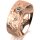 Ring 18 Karat Rotgold 7.0 mm diamantmatt 5 Brillanten G vs Gesamt 0,095ct