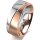 Ring 14 Karat Rot-/Weissgold 7.0 mm l&auml;ngsmatt