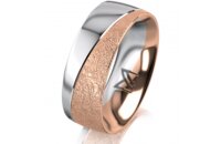 Ring 14 Karat Rot-/Weissgold 7.0 mm kreismatt