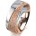 Ring 14 Karat Rot-/Weissgold 7.0 mm kristallmatt
