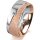 Ring 14 Karat Rot-/Weissgold 7.0 mm kreismatt 1 Brillant G vs 0,050ct
