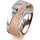 Ring 14 Karat Rot-/Weissgold 7.0 mm kreismatt 1 Brillant G vs 0,090ct