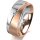 Ring 18 Karat Rot-/Weissgold 7.0 mm sandmatt 1 Brillant G vs 0,025ct