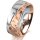 Ring 18 Karat Rot-/Weissgold 7.0 mm diamantmatt 1 Brillant G vs 0,050ct