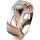Ring 18 Karat Rot-/Weissgold 7.0 mm poliert 6 Brillanten G vs Gesamt 0,080ct