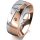 Ring 18 Karat Rot-/Weissgold 7.0 mm poliert 5 Brillanten G vs Gesamt 0,095ct