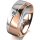 Ring 18 Karat Rot-/Weissgold 7.0 mm poliert 1 Brillant G vs 0,090ct