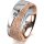Ring 18 Karat Rot-/Weissgold 7.0 mm kristallmatt 1 Brillant G vs 0,090ct