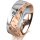 Ring 18 Karat Rot-/Weissgold 7.0 mm diamantmatt 1 Brillant G vs 0,090ct