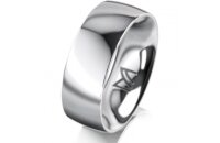 Ring 14 Karat Weissgold 7.0 mm poliert