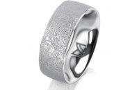 Ring 14 Karat Weissgold 7.0 mm kreismatt