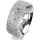 Ring 14 Karat Weissgold 7.0 mm kristallmatt 5 Brillanten G vs Gesamt 0,095ct