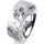 Ring 14 Karat Weissgold 7.0 mm diamantmatt 1 Brillant G vs 0,090ct