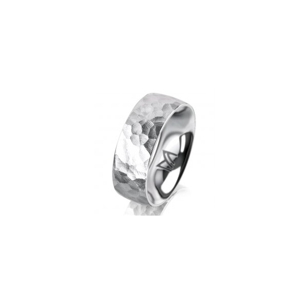 Ring 18 Karat Weissgold 7.0 mm diamantmatt