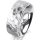 Ring 18 Karat Weissgold 7.0 mm diamantmatt 1 Brillant G vs 0,025ct