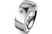 Ring 18 Karat Weissgold 7.0 mm poliert 1 Brillant G vs...