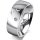 Ring 18 Karat Weissgold 7.0 mm poliert 3 Brillanten G vs Gesamt 0,070ct