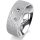 Ring 18 Karat Weissgold 7.0 mm kreismatt 3 Brillanten G vs Gesamt 0,070ct