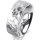 Ring 18 Karat Weissgold 7.0 mm diamantmatt 1 Brillant G vs 0,090ct