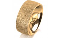 Ring 14 Karat Gelbgold 8.0 mm kristallmatt