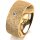 Ring 14 Karat Gelbgold 8.0 mm kristallmatt 1 Brillant G vs 0,025ct