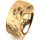 Ring 14 Karat Gelbgold 8.0 mm diamantmatt 1 Brillant G vs 0,025ct