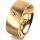Ring 14 Karat Gelbgold 8.0 mm längsmatt 1 Brillant G vs 0,050ct