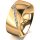 Ring 14 Karat Gelbgold 8.0 mm poliert 7 Brillanten G vs Gesamt 0,095ct