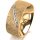 Ring 14 Karat Gelbgold 8.0 mm kristallmatt 7 Brillanten G vs Gesamt 0,095ct