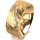 Ring 14 Karat Gelbgold 8.0 mm diamantmatt 7 Brillanten G vs Gesamt 0,095ct