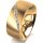 Ring 18 Karat Gelbgold 8.0 mm l&auml;ngsmatt 7 Brillanten G vs Gesamt 0,095ct