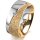 Ring 18 Karat Gelb-/Weissgold 8.0 mm kristallmatt 1 Brillant G vs 0,025ct