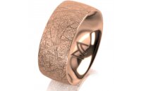 Ring 14 Karat Rotgold 8.0 mm kristallmatt