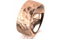 Ring 14 Karat Rotgold 8.0 mm diamantmatt