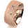 Ring 14 Karat Rotgold 8.0 mm kreismatt 3 Brillanten G vs Gesamt 0,080ct