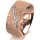 Ring 14 Karat Rotgold 8.0 mm kristallmatt 7 Brillanten G vs Gesamt 0,095ct