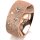 Ring 14 Karat Rotgold 8.0 mm kristallmatt 5 Brillanten G vs Gesamt 0,115ct