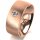 Ring 14 Karat Rotgold 8.0 mm sandmatt 1 Brillant G vs 0,090ct