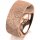 Ring 18 Karat Rotgold 8.0 mm kristallmatt