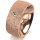 Ring 18 Karat Rotgold 8.0 mm kristallmatt 1 Brillant G vs 0,050ct